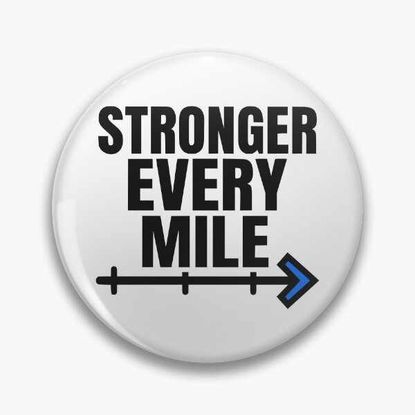 Item preview, Stronger Every Mile Minimalist Typography Running Motivation Graphic designed and sold by FunFitLife Studio.