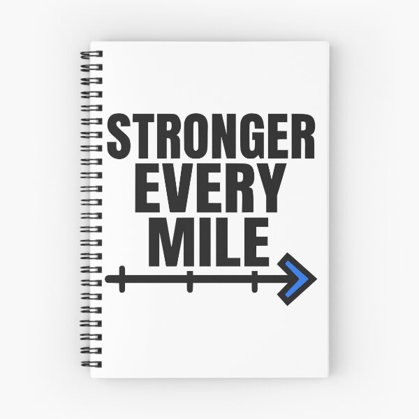 Item preview, Stronger Every Mile Minimalist Typography Running Motivation Graphic designed and sold by FunFitLife Studio.