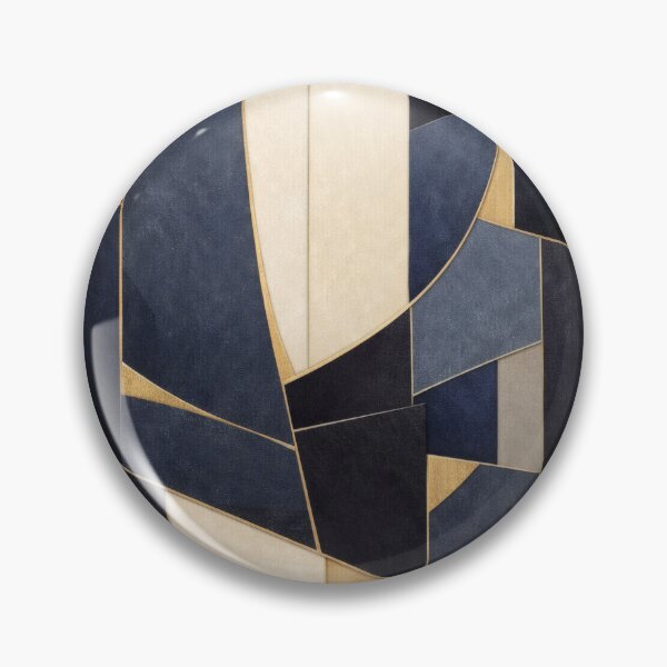 Item preview, Navy Gold Geometric Abstract Print designed and sold by Ombrya.
