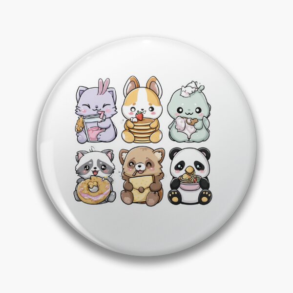 Item preview, Kawaii Foodie Critters Holographic Sticker Pack designed and sold by Ashley critters.