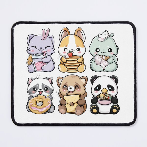 Item preview, Kawaii Foodie Critters Holographic Sticker Pack designed and sold by Ashley critters.