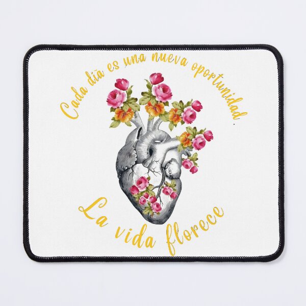 Item preview, Anatomical Heart in Bloom - Motivational Phrase in Spanish designed and sold by Skully-Studio.