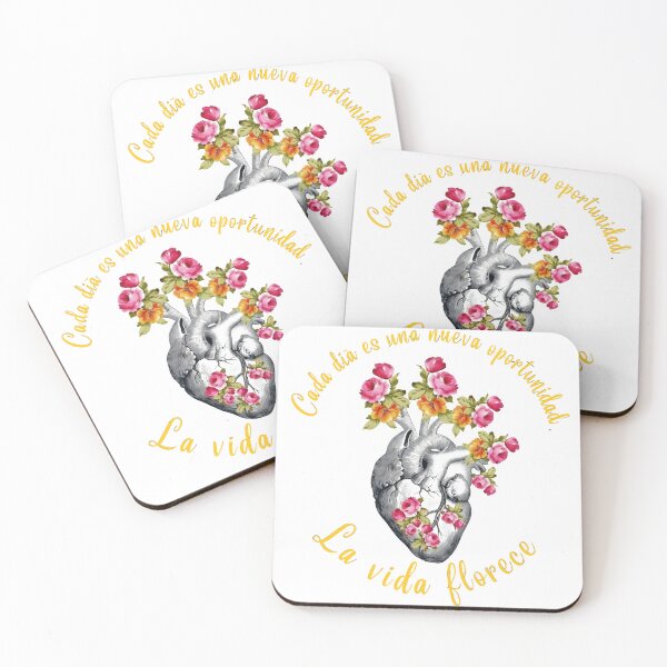 Item preview, Anatomical Heart in Bloom - Motivational Phrase in Spanish designed and sold by Skully-Studio.