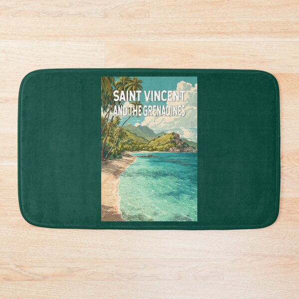 Item preview, Saint Vincent and the Grenadines Illustration Travel Art Vintage designed and sold by KrisSidDesigns.