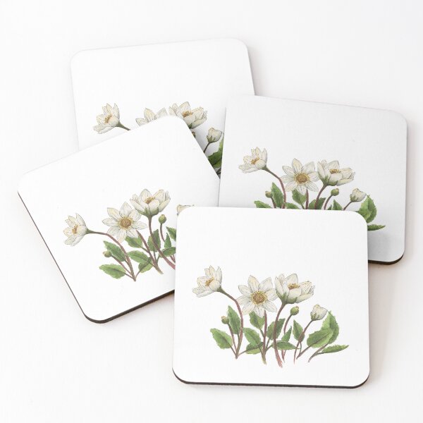 Item preview, White Watercolor Flowers designed and sold by NaughtyFlorals.