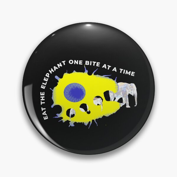 Item preview, Eat the Elephant One Bite at a Time – Surreal Cell Phagocytosis Motivational Art | Overwhelm, Productivity & Mindset Design designed and sold by ChiaraPagani.
