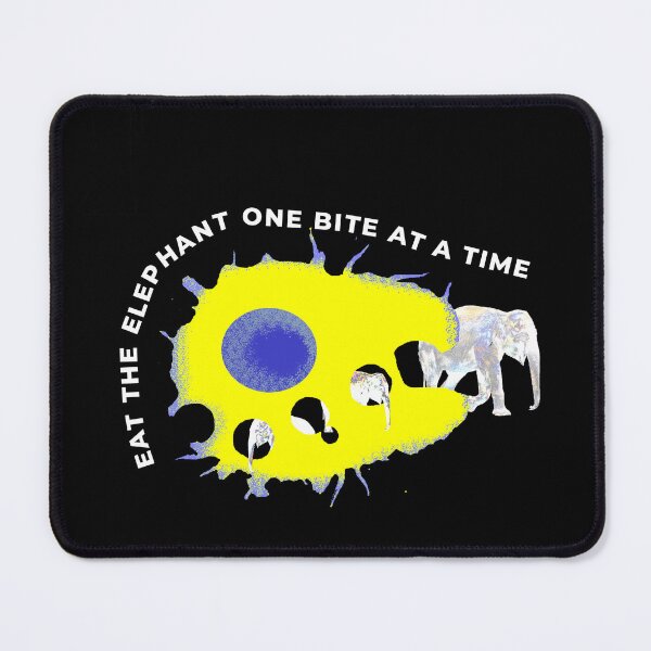 Item preview, Eat the Elephant One Bite at a Time – Surreal Cell Phagocytosis Motivational Art | Overwhelm, Productivity & Mindset Design designed and sold by ChiaraPagani.