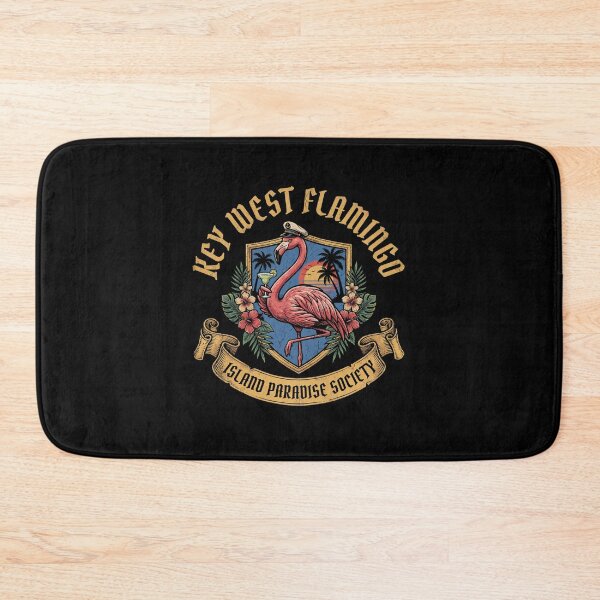 Item preview, Key West Florida Flamingo Sipping Drinks Island Paradise Society  designed and sold by Milasneeze.