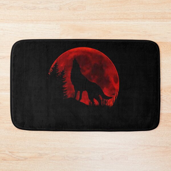 Item preview, Red Moon Howling Wolf Silhouette T Shirt designed and sold by StyleBloomes.
