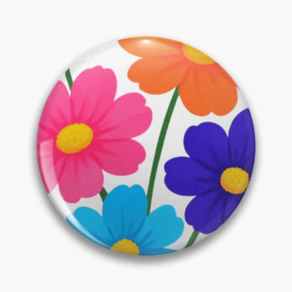 Item preview, Vibrant Cosmos Flowers Watercolor Botanical Sticker Art designed and sold by funnyshop222.