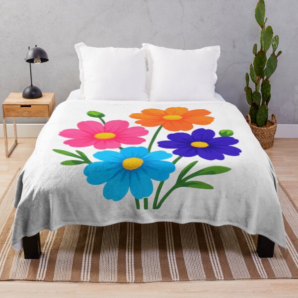 Item preview, Vibrant Cosmos Flowers Watercolor Botanical Sticker Art designed and sold by funnyshop222.