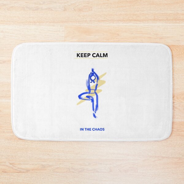 Aperçu de l'œuvre Keep Calm in the Chaos – Yoga Balance Minimalist Design | Meditation, Mindfulness & Stress Relief Art créée et vendue par ChiaraPagani.