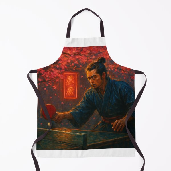 Item preview, The Samurai Smasher: Neo-Traditional Table Tennis Warrior Ping Pong Art Gift T-Shirt designed and sold by OhMyPingCo.