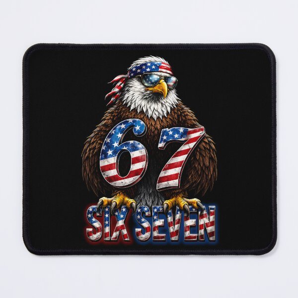 Item preview, 4TH Of July Six Seven Bald Eagle USA Flag 67 Meme Boys Girls designed and sold by wtfbba.