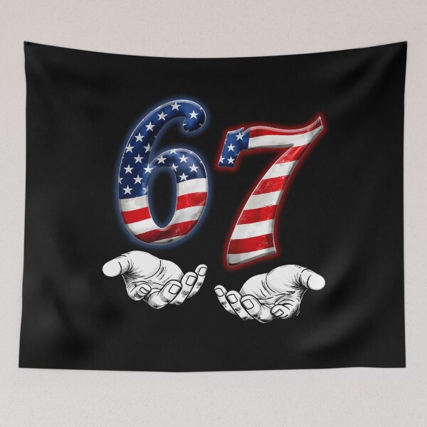 Item preview, American 4TH Of July 67 Meme Six Seven Patriotic 67 USA Flag designed and sold by wtfbba.