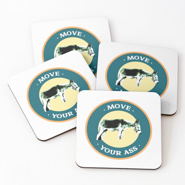 Item preview, Move Your Ass – Donkey Badge Illustration | Funny Motivational Animal Humor Design designed and sold by ChiaraPagani.