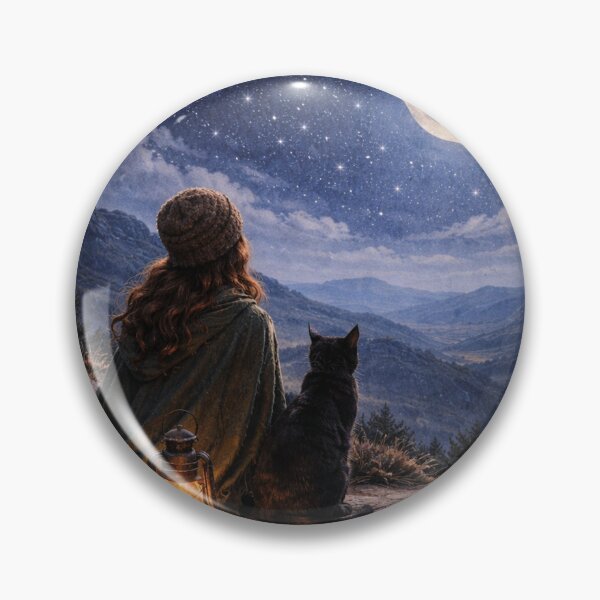 Item preview, Me and my cat under the moon designed and sold by Solhaus-design.