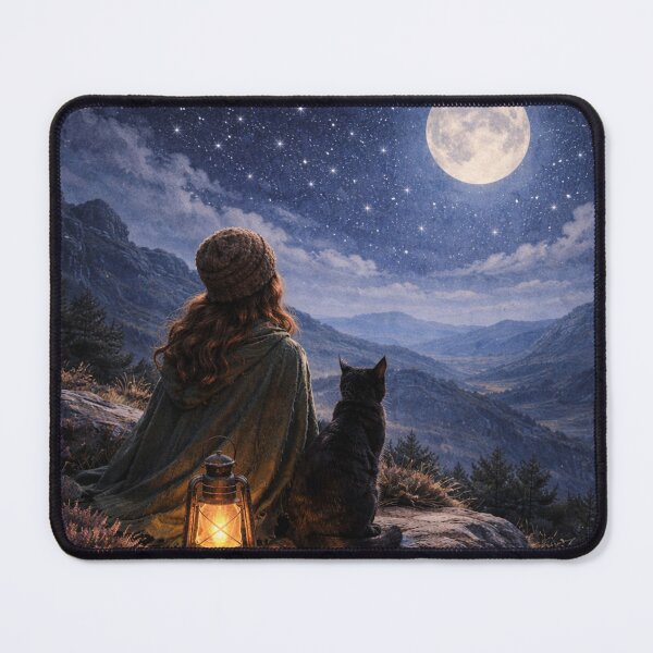 Item preview, Me and my cat under the moon designed and sold by Solhaus-design.