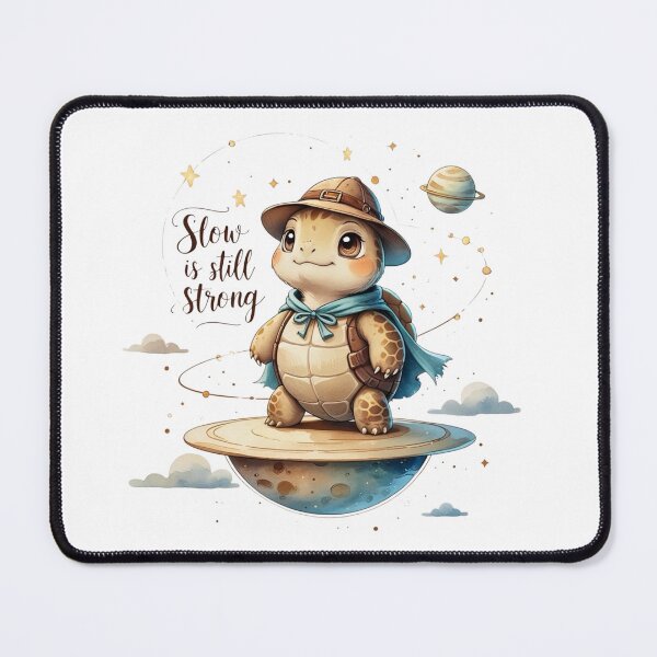 Item preview, Slow Is Still Strong Cute Vintage Turtle Space Planet designed and sold by AQUILAKREO.