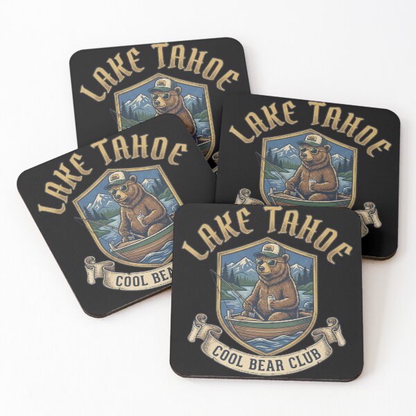 Item preview, Lake Tahoe Cool Bear Club Canoeing Fishing Bear designed and sold by Milasneeze.