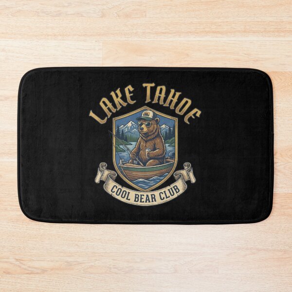 Item preview, Lake Tahoe Cool Bear Club Canoeing Fishing Bear designed and sold by Milasneeze.