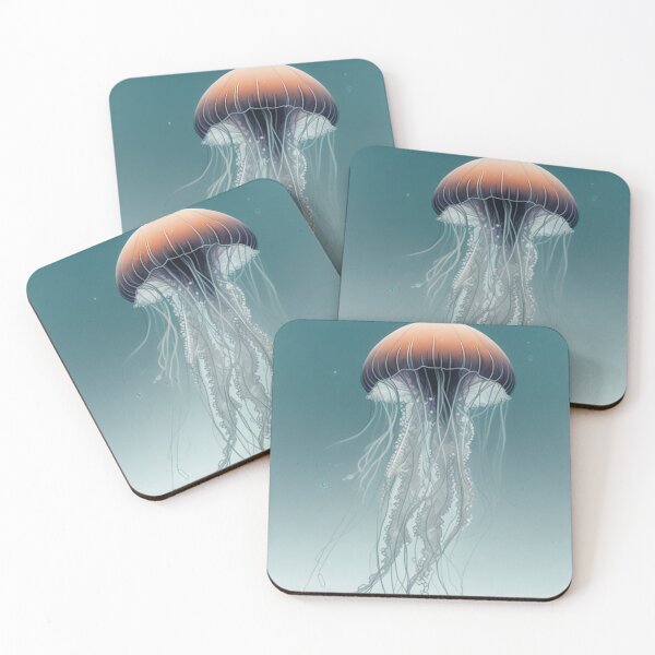 Item preview, Sea creature jellyfish, wall mural of a sea creature, poster designed and sold by WishArtDesign.