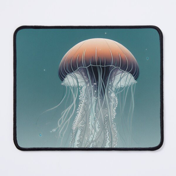 Item preview, Sea creature jellyfish, wall mural of a sea creature, poster designed and sold by WishArtDesign.