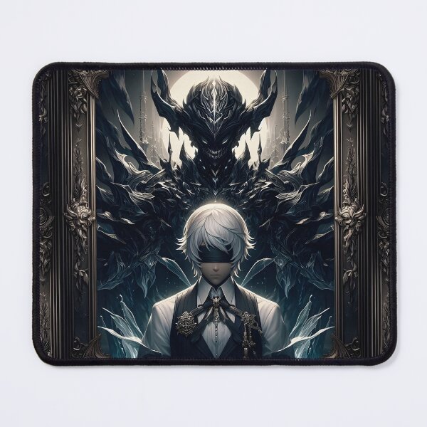 Item preview, The Blindfold and the Beast: Gothic Anime Portrait of Forbidden Pact and Inner Shadows designed and sold by MouradStudio.
