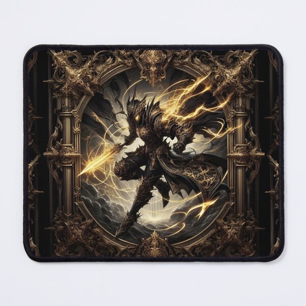 Item preview, Celestial Thunderbound Knight: Divine Guardian Within an Ornate Baroque Portal (Epic Anime Art) designed and sold by MouradStudio.