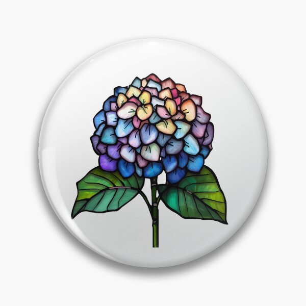 Item preview, Hydrangea stained glass designed and sold by uunaa.