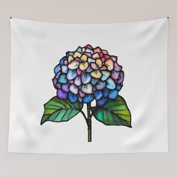 Item preview, Hydrangea stained glass designed and sold by uunaa.