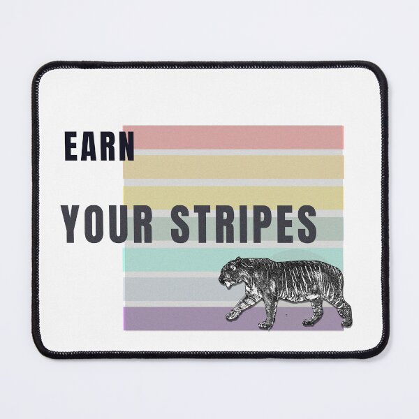 Item preview, Earn Your Stripes Tiger Design | Retro Rainbow Motivational Animal T-Shirt, Vintage Style & Aesthetic Art designed and sold by ChiaraPagani.