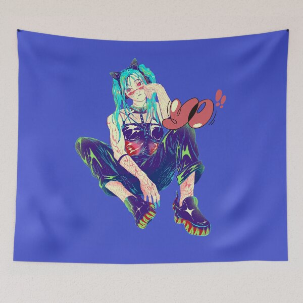 Item preview, Yo Aesthetic Girl - Streetwear Blue Hair Tattoo Style Youth Vibe. designed and sold by LunaPrintCo.