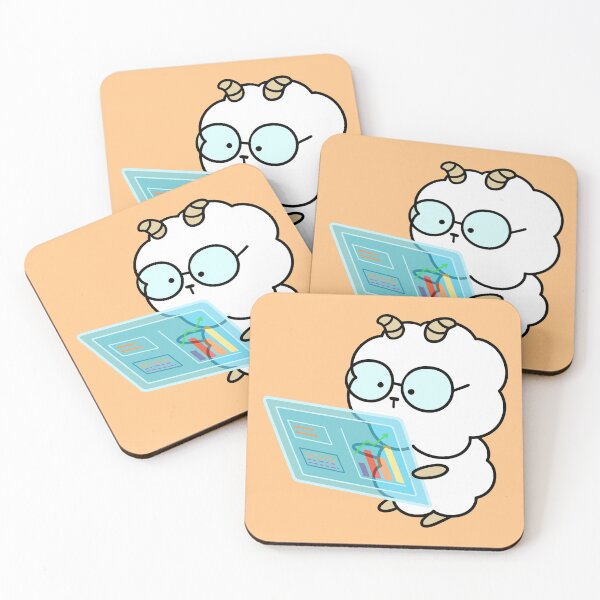 Item preview, Cute sheep looking at rising stock market graph on digital screen designed and sold by ubborn.