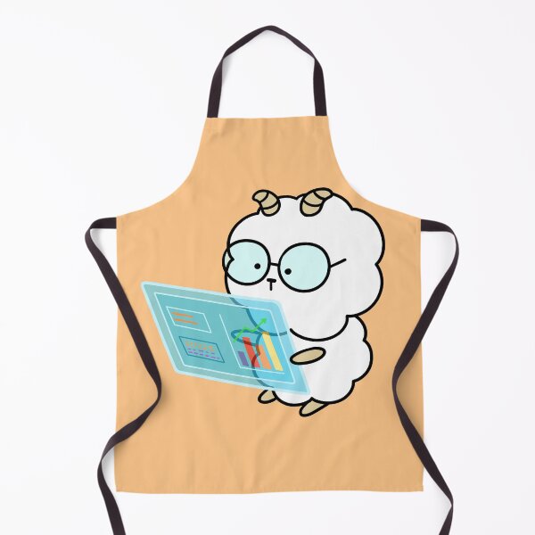 Item preview, Cute sheep looking at rising stock market graph on digital screen designed and sold by ubborn.