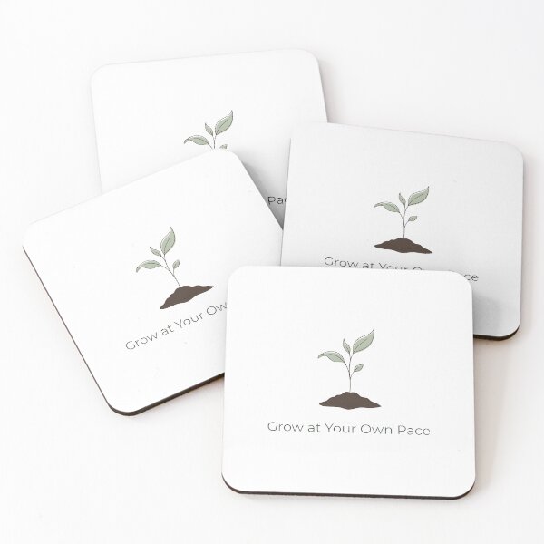 Item preview, Grow at Your Own Pace Minimalist Plant Sprouting Inspirational Quote designed and sold by CRASHOUT CLUB.