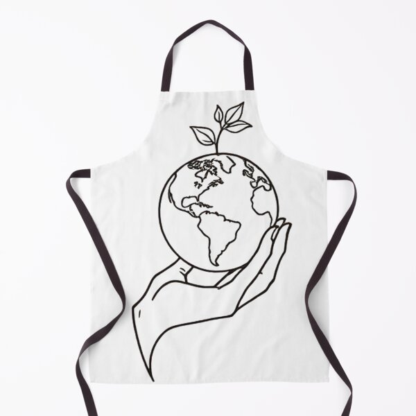 Item preview, Sustaining Our World Hand Holding The Planet Earth minimal design oneliner designed and sold by VISO-art.