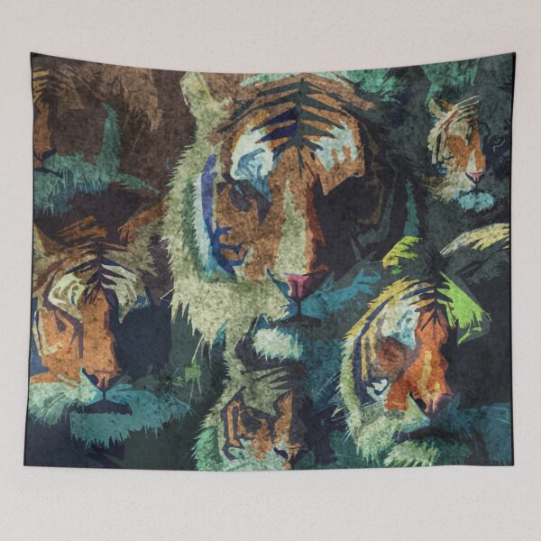 Item preview, Abstract tigers designed and sold by kinpirks.