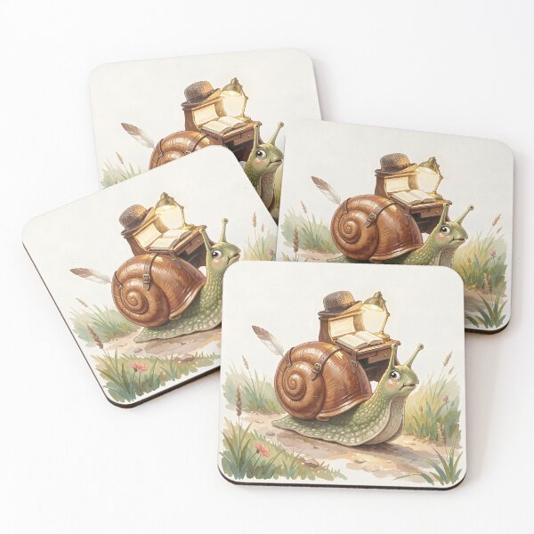 Item preview, Slow Worker Snail Funny Illustration designed and sold by ByAnad.