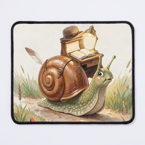 Item preview, Slow Worker Snail Funny Illustration designed and sold by ByAnad.