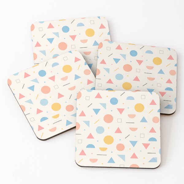 Item preview, Colorful Geometric Seamless Pattern – Pastel Shapes on Beige designed and sold by tviyluv.