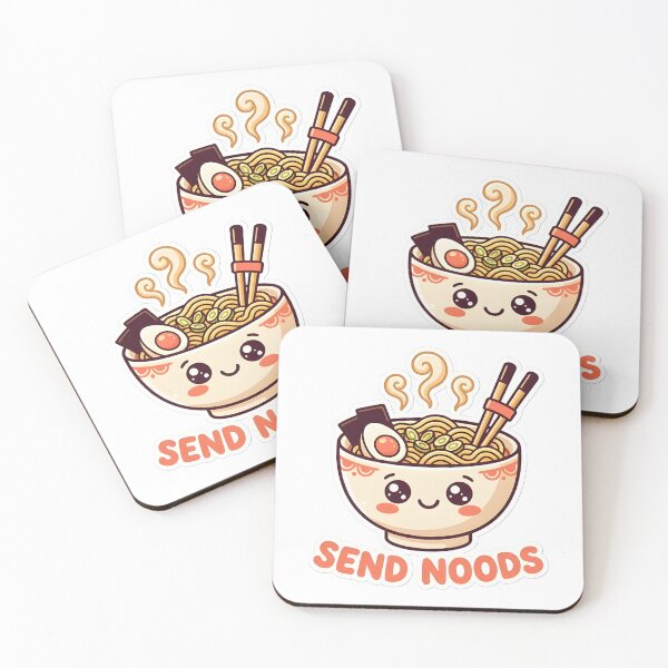 Item preview, Send Noods Kawaii Ramen Bowl Character Funny Food Humor Noodle designed and sold by CRASHOUT CLUB.