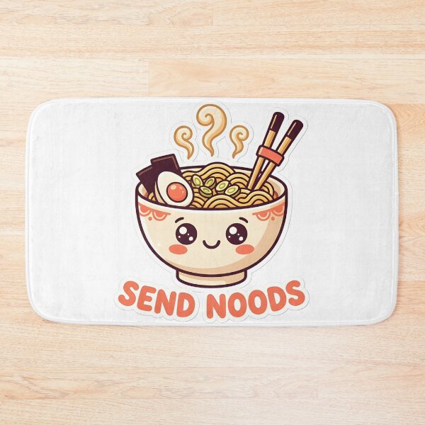 Item preview, Send Noods Kawaii Ramen Bowl Character Funny Food Humor Noodle designed and sold by CRASHOUT CLUB.