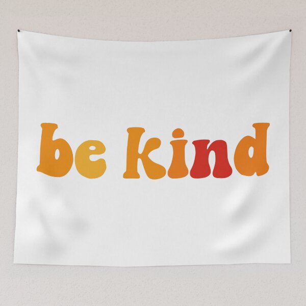 Item preview, Be Kind Retro Sunset Orange Horizontal Typography designed and sold by Vision Crafted.