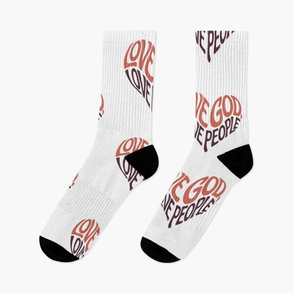 Item preview, Love God Love People – Heart Typography Faith Design designed and sold by TipTop GFX.