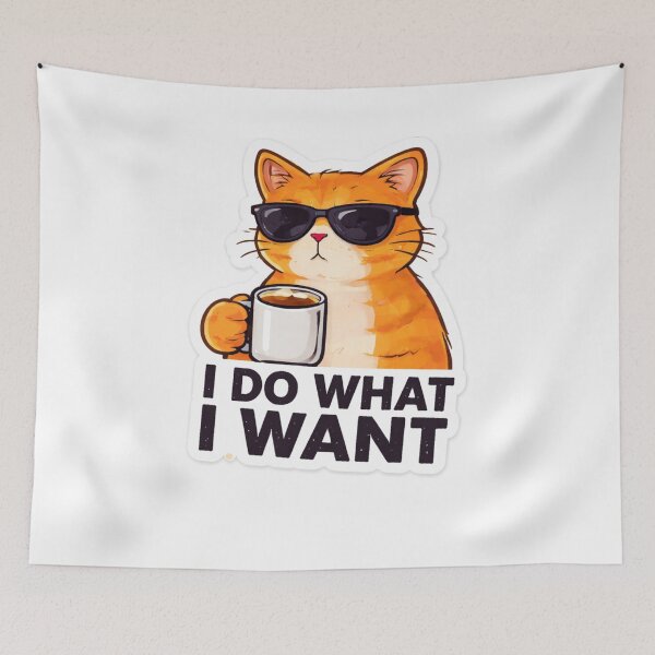 Item preview, Funny Coffee Cat I Do What I Want designed and sold by MemeLabCo.