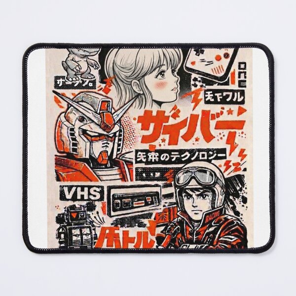 Item preview, Retro Cyber-Manga Collage: 90s Future Tech & Mecha Dreams T-Shirt designed and sold by zumerdiego.