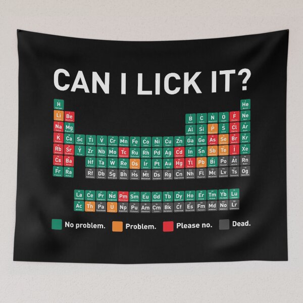 Item preview, Can I Lick It? Periodic table designed and sold by The Common Tee.