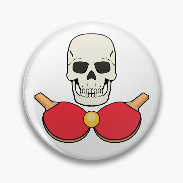 Item preview, Table Tennis Ping Pong Skull Pirate Flag Jolly Roger designed and sold by Jaudaux Designs.