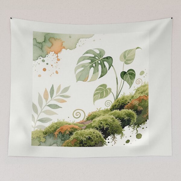 Item preview, Mossy Mood Watercolor Art | Plant Parent Gift designed and sold by Arte-Excellency.